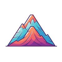 Vibrant mountain landscape with colorful peaks vector