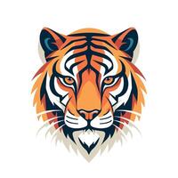 Vivid tiger head illustration vector