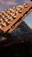 A skyscraper with a stunning display of windows video