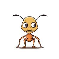 Cartoon ant character with expressive features vector