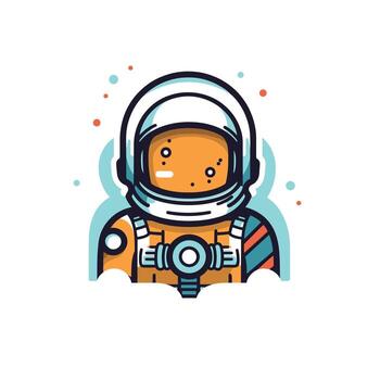 Astronaut exploring the depths of outer space vector