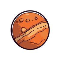 Vibrant depiction of Mars with surface details vector