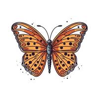 Colorful butterfly illustration in vivid detail vector