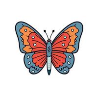 Colorful butterfly resting with spread wings vector