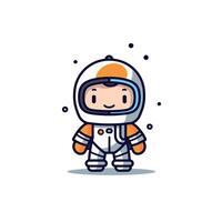 Smiling astronaut in a bright suit vector