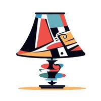 Colorful modern lamp with abstract design vector