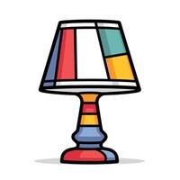 Colorful modern lamp with abstract design vector