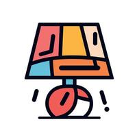 Modern geometric colorful lamp design vector