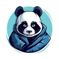 Cool panda character wearing a cozy hoodie vector