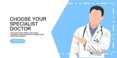 Digital online healthcare website page vector