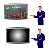 A professional and sleek editable employee presentation set, specifically designed for corporate use, Ideal for employee orientation, training sessions, or company meetings vector