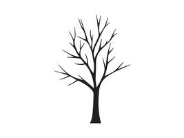 No leaves tree silhouette design with white background vector