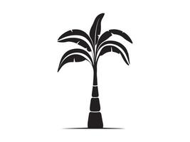 Banana tree silhouette design vector