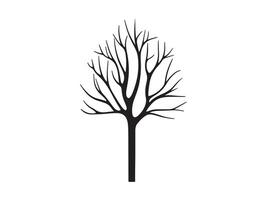No leaves tree silhouette design with white background vector