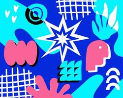 Abstract colorful pattern background matisse style motif illustration textile paper print art decoration editable vector