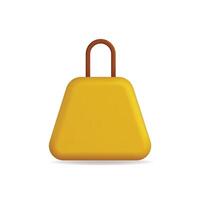 3d icon of a yellow weight, simple and modern design vector