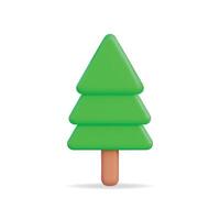 3d icon of a green tree with a simple and vibrant design vector