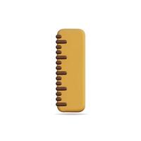 3d icon of a stylish hair comb in a sleek design with brown accents vector