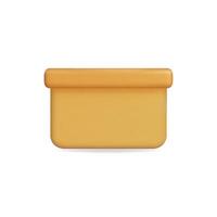 3d icon of a yellow box, perfect for storage and organization vector