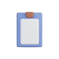 3d icon of a blue storage container with a white lid and brown accent vector