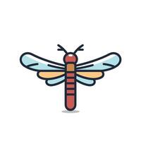 Vivid dragonfly art with detailed wings vector