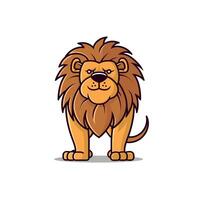 Cartoon depiction of a lion with bold features vector