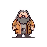 Bold character design of a rugged figure vector