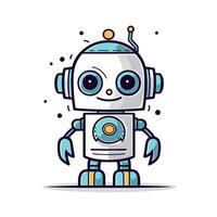 Friendly-looking robot character vector