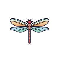 Colorful dragonfly with intricate wing patterns vector