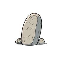 Stone monument stands in a natural setting vector