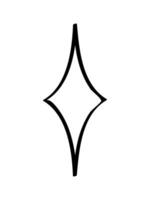 Illustration of abstract star to create sketches. Isolate on white. vector