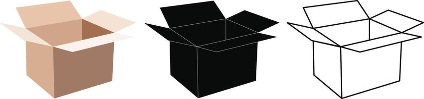 Different Types of Boxes vector