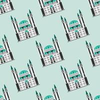 Seamless pattern with muslim mosque. vector