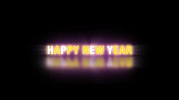 Novo ano saudações, feliz Novo ano, néon texto modelo 03 motion_graphic