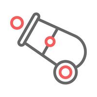 Cannon firing. Concept of war, conflict, and attack. vector