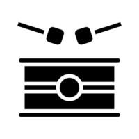 Drum with drumsticks icon. Concept of music, rhythm, and percussion. vector