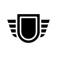 Shield with wings emblem. Concept of protection, security, and safety. vector