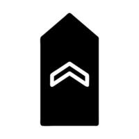Military rank chevron badge. Concept of army, service, and promotion. vector
