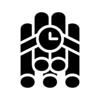 Dynamite time bomb icon. Concept of danger, risk, and terrorism. vector