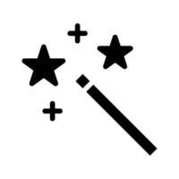 Magic wand with stars. Concept of fantasy, magic, and miracle. vector