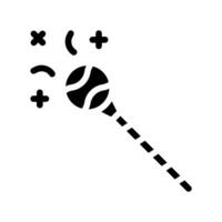 Magic wand with sparkles. Concept of magic, fantasy, and illusion. vector