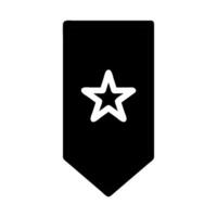 Bookmark icon with star. Concept of favorite, quality, and best choice. vector