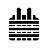 Basket icon for shopping, storage, and organization. Concept of container, tidiness, and order. vector