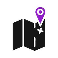 Map with pin icon. Concept of location, navigation, and direction. vector
