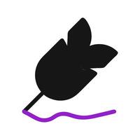 Black feather pen writing on paper. Concept of writing, signature, and calligraphy. vector
