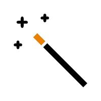 Magic wand with sparkles. Concept of magic, fantasy, and miracle. vector