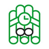 Dynamite time bomb icon. Concept of danger, risk, and urgency. vector