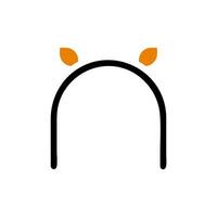 Headband with cat ears. Concept of accessories, fashion, and fun. vector