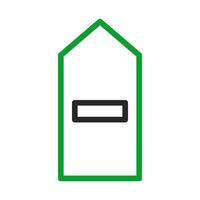 Green price tag with blank space. Concept of sale, discount, and shopping. vector