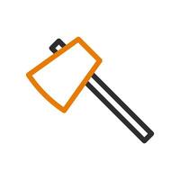 Axe icon. Concept of carpentry, lumberjack, and woodwork. vector